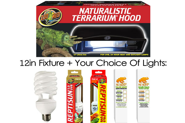 Plant Lights For Zoo Med Terrarium Hood 12in For 24x18x18 Terrarium