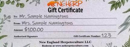 NEHERP Gift Certificates